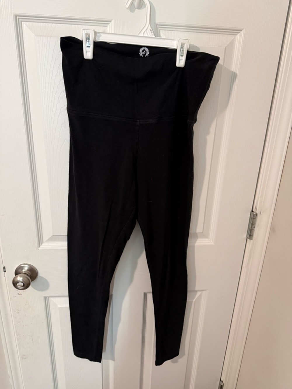 PINK Black Fold Over Yoga Leggings